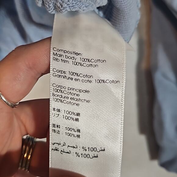 NWOT 3.1 Phillip Lim Raglan French Terry Sweatshirt Light Blue - Picture 4 of 7